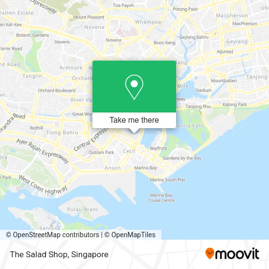 The Salad Shop map