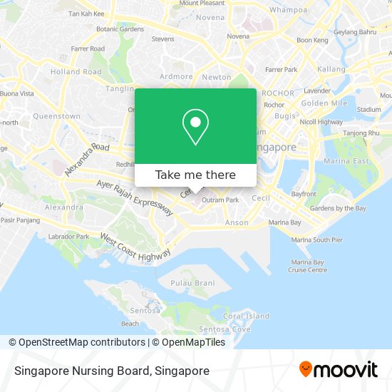 Singapore Nursing Board map