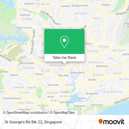 St George's Rd Blk 22 map