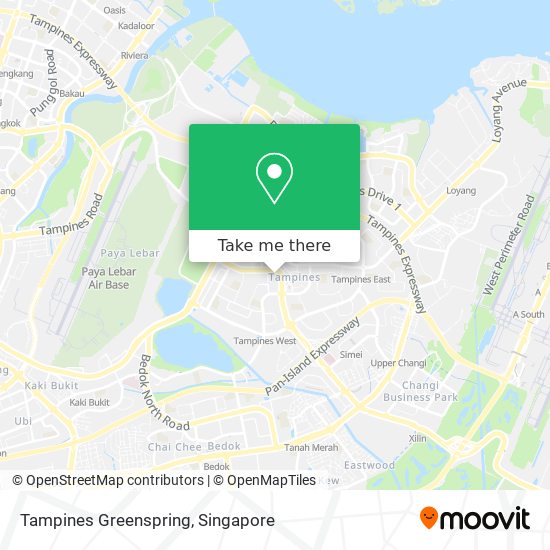 Tampines Greenspring map
