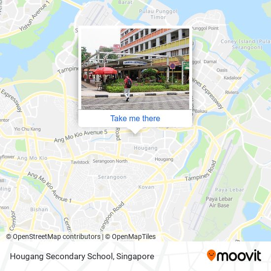 Hougang Secondary School map