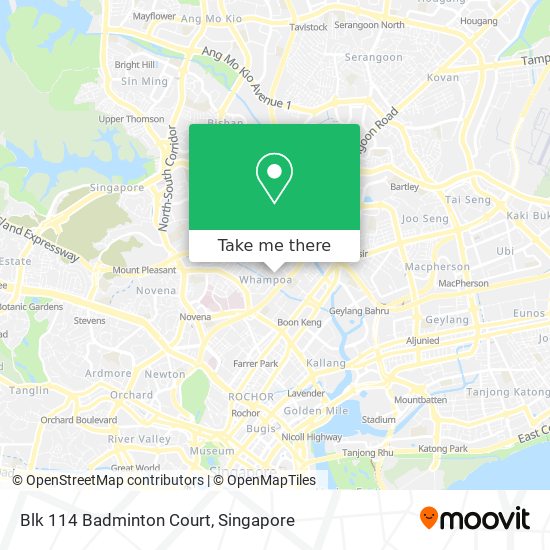 Blk 114 Badminton Court map