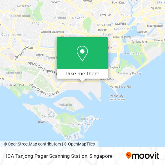 ICA Tanjong Pagar Scanning Station map