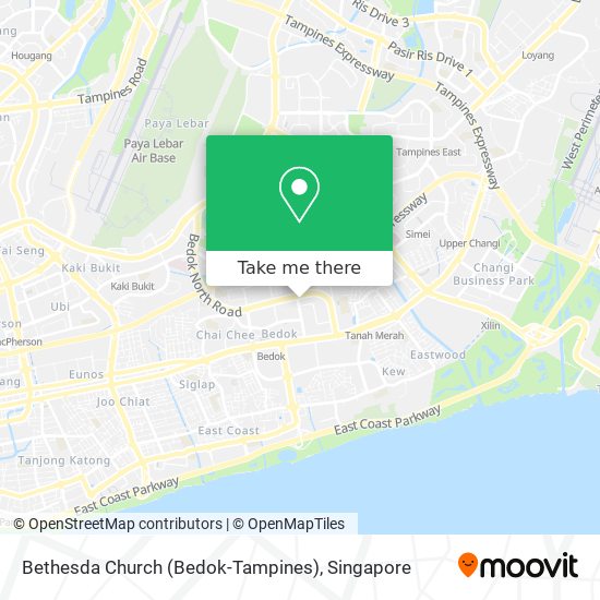 Bethesda Church (Bedok-Tampines) map