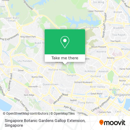 Singapore Botanic Gardens Gallop Extension map