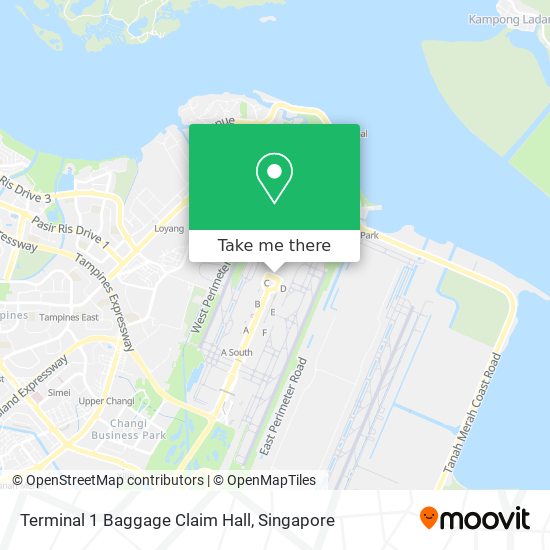 Terminal 1 Baggage Claim Hall map