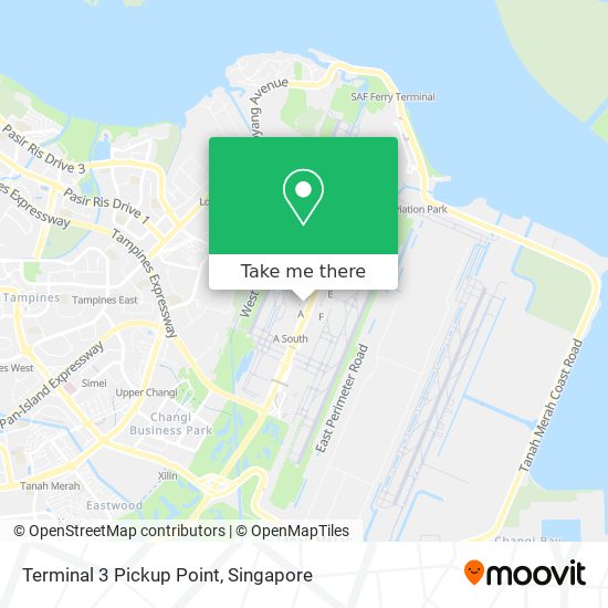 Terminal 3 Pickup Point map