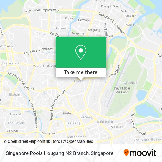 Singapore Pools Hougang N2 Branch map