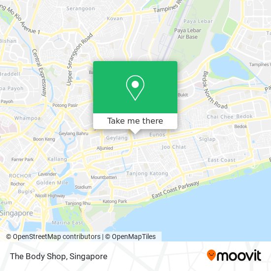 The Body Shop map