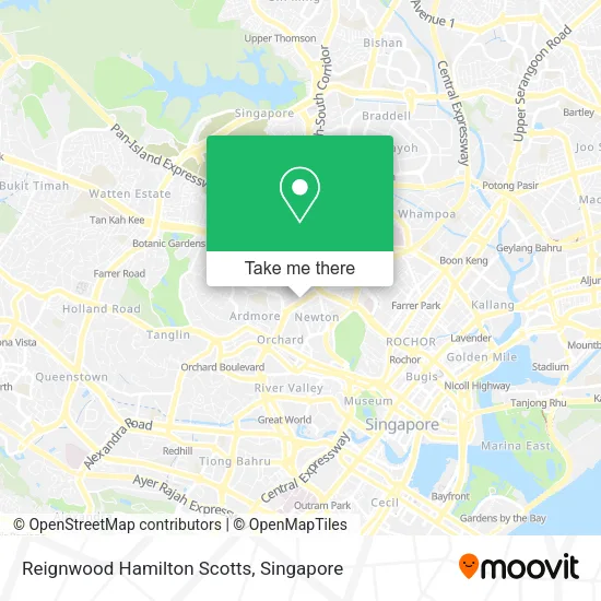 Reignwood Hamilton Scotts map