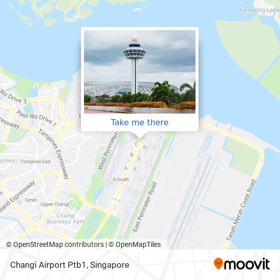 Changi Airport Ptb1 map