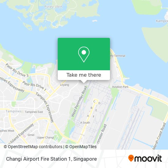Changi Airport Fire Station 1 map