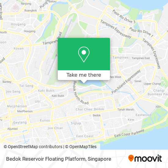 Bedok Reservoir Floating Platform map