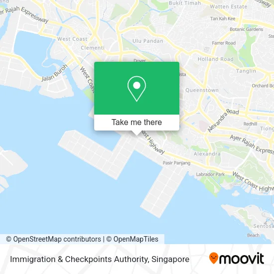Immigration & Checkpoints Authority map