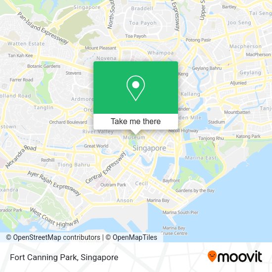 Fort Canning Park map
