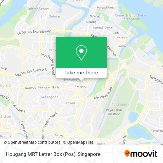 Hougang MRT Letter Box (Pos) map