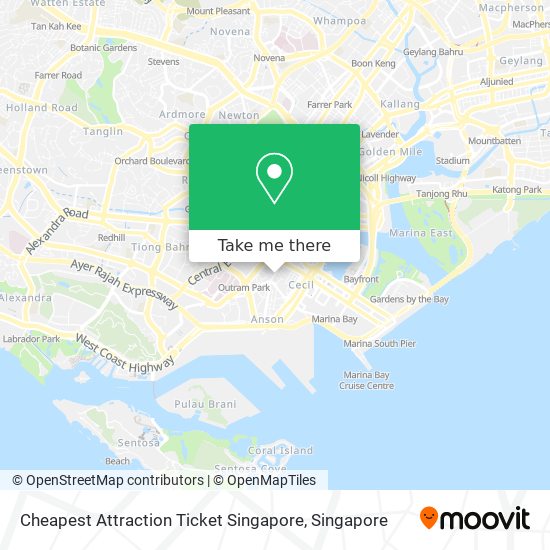 Cheapest Attraction Ticket Singapore map