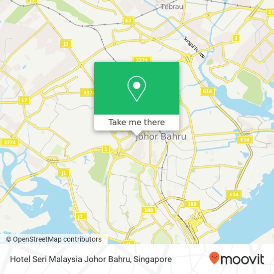 Hotel Seri Malaysia Johor Bahru map