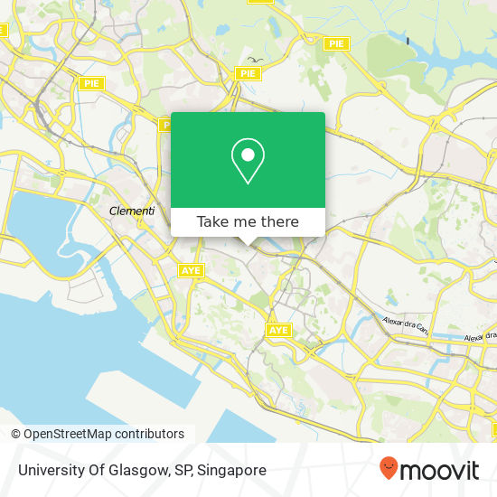 University Of Glasgow, SP map