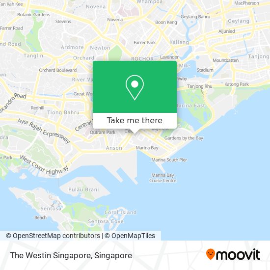 The Westin Singapore map