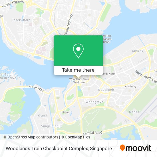 Woodlands Train Checkpoint Complex map