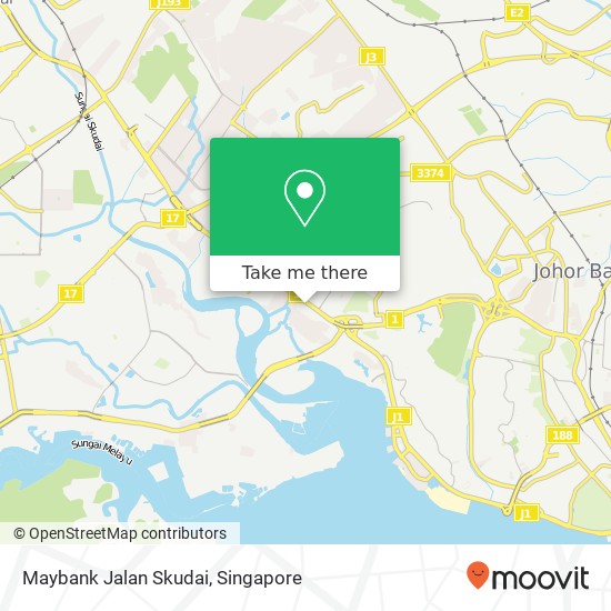 Maybank Jalan Skudai地图