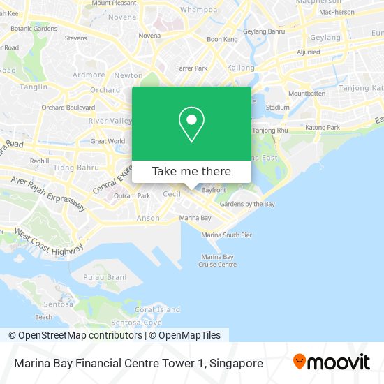 Marina Bay Financial Centre Tower 1 map