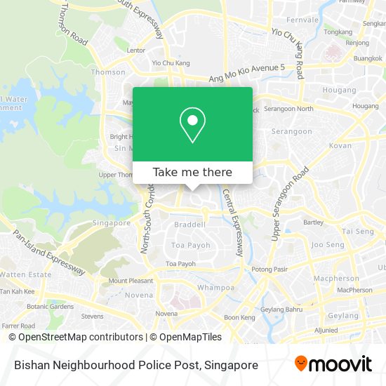 Bishan Neighbourhood Police Post map