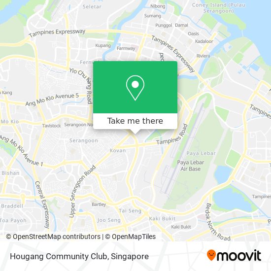 Hougang Community Club map