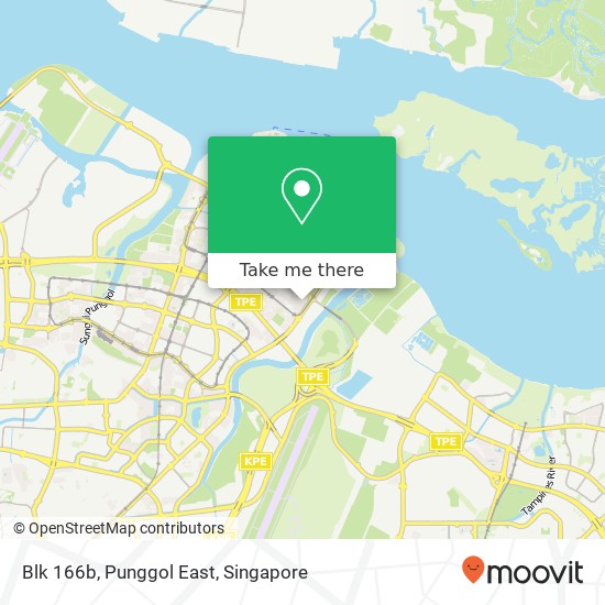 Blk 166b, Punggol East map