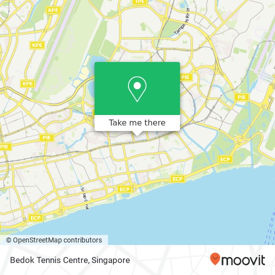 Bedok Tennis Centre map