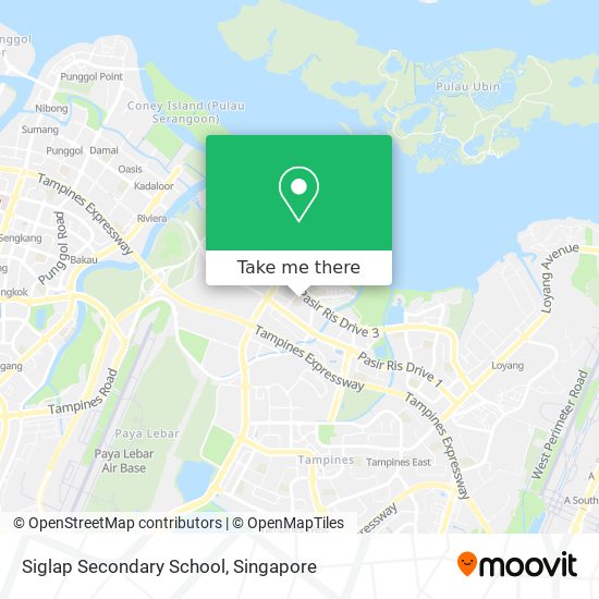 Siglap Secondary School map