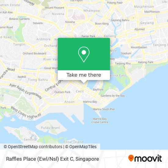 Raffles Place (Ewl/Nsl) Exit C map