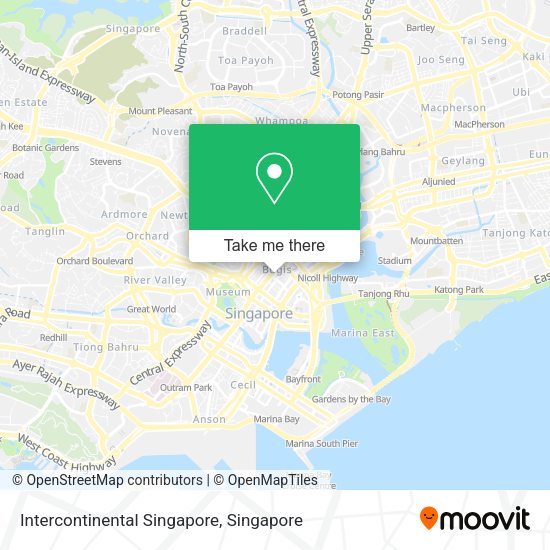 Intercontinental Singapore map
