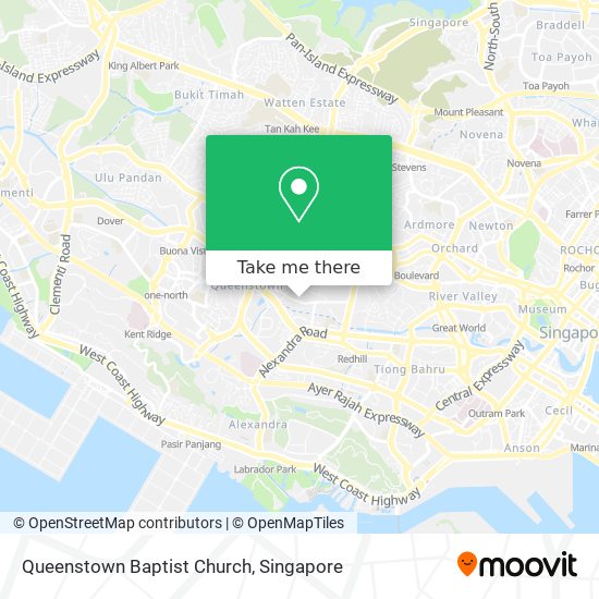 Queenstown Baptist Church map