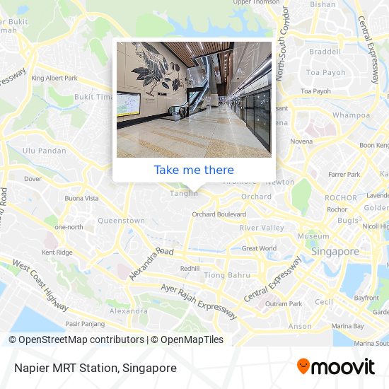 Napier MRT Station地图