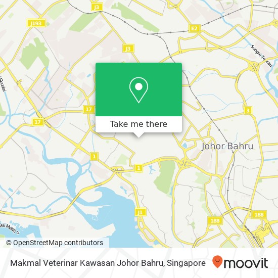 Makmal Veterinar Kawasan Johor Bahru map