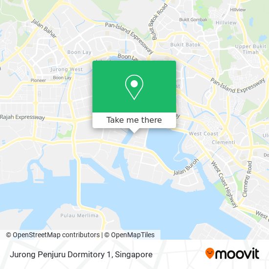 Jurong Penjuru Dormitory 1 map