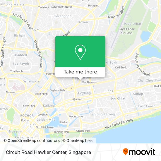 Circuit Road Hawker Center map
