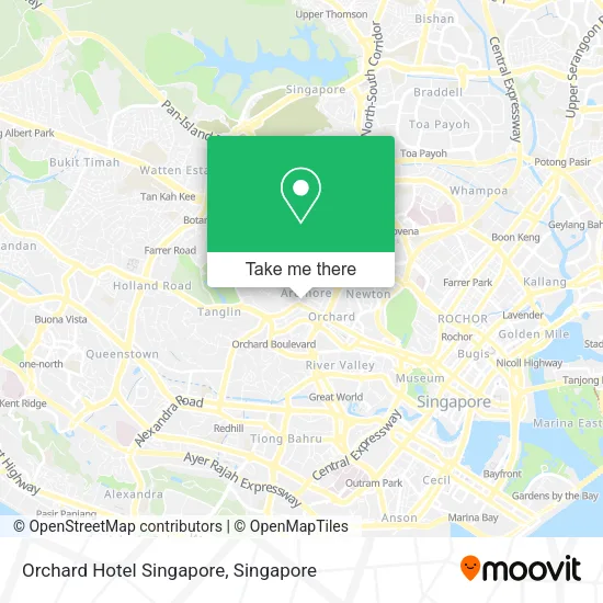 Orchard Hotel Singapore map