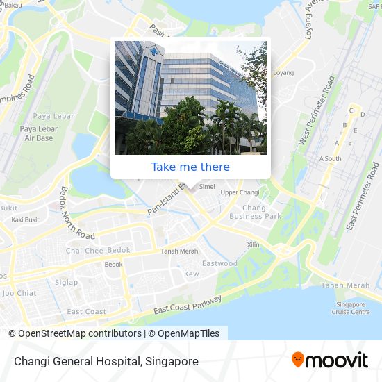 Changi General Hospital map