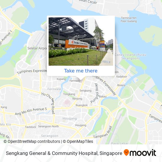 Sengkang General & Community Hospital map