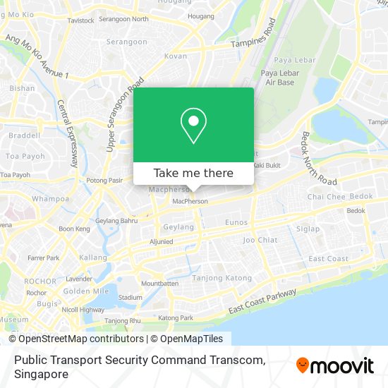 Public Transport Security Command Transcom map