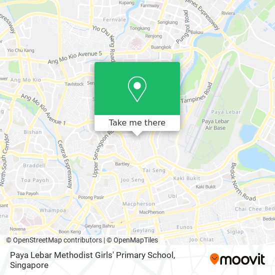 Paya Lebar Methodist Girls' Primary School map