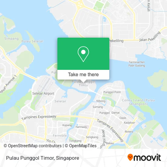 Pulau Punggol Timor map