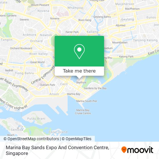 Marina Bay Sands Expo And Convention Centre map