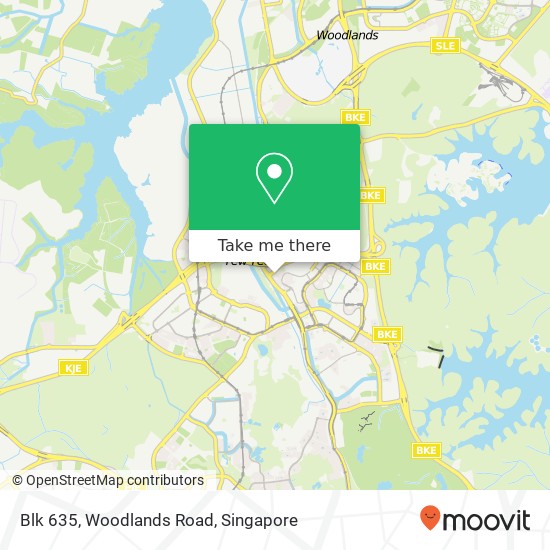 Blk 635, Woodlands Road地图