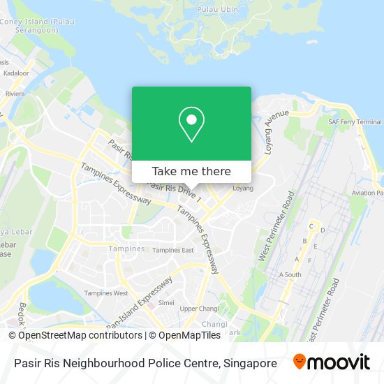 Pasir Ris Neighbourhood Police Centre map