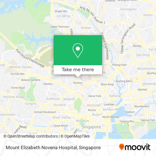 Mount Elizabeth Novena Hospital map