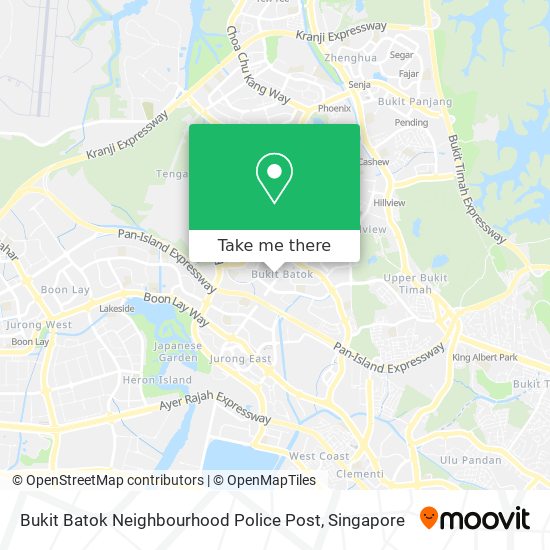 Bukit Batok Neighbourhood Police Post map